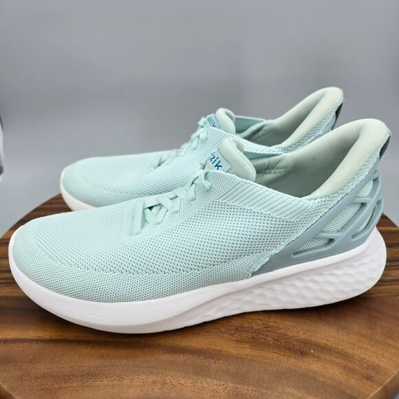Kizik Athens Shoes Womens 10 Mint Green Knit Hands Free Slip On Lace Up Sneakers - Picture 3 of 9